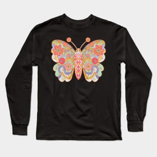 Groovy Hippie Butterfly Long Sleeve T-Shirt